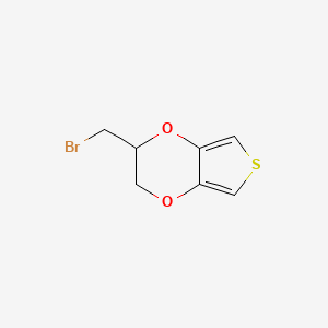 molecular formula C7H7BrO2S B3195336 2-(溴甲基)-2,3-二氢噻吩并[3,4-b][1,4]二噁英 CAS No. 897922-06-4