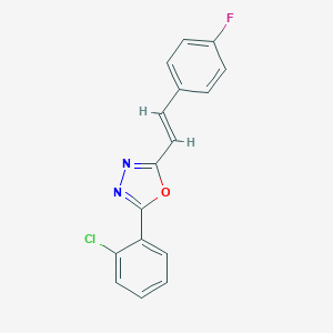 molecular formula C16H10ClFN2O B319534 2-(2-chlorophenyl)-5-[(E)-2-(4-fluorophenyl)ethenyl]-1,3,4-oxadiazole 