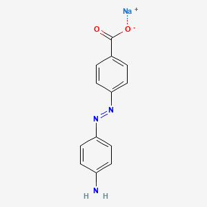 molecular formula C13H10N3NaO2 B3195343 Sodium 4-((4-aminophenyl)azo)benzoate CAS No. 89835-07-4