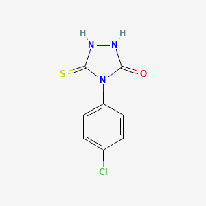 molecular formula C8H6ClN3OS B3195345 4-(4-chlorophenyl)-5-mercapto-4H-1,2,4-triazol-3-ol CAS No. 89894-23-5