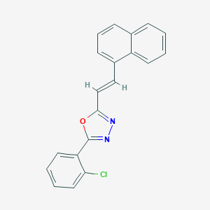 molecular formula C20H13ClN2O B319535 5-((1E)-2-naphthylvinyl)-2-(2-chlorophenyl)-1,3,4-oxadiazole 