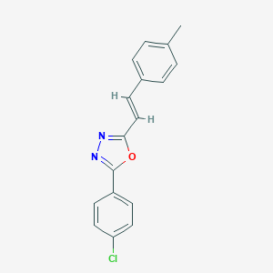 molecular formula C17H13ClN2O B319536 2-(4-chlorophenyl)-5-[(E)-2-(4-methylphenyl)ethenyl]-1,3,4-oxadiazole 
