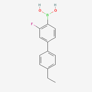 molecular formula C14H14BFO2 B3195376 4'-Ethyl-3-fluorobiphenyl-4-boronic acid CAS No. 900796-46-5