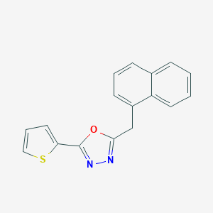 molecular formula C17H12N2OS B319538 2-(1-Naphthylmethyl)-5-(2-thienyl)-1,3,4-oxadiazole 