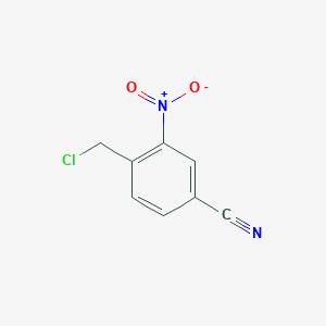 molecular formula C8H5ClN2O2 B3195399 4-(Chloromethyl)-3-nitrobenzonitrile CAS No. 90178-80-6