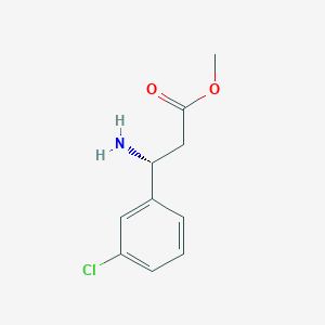 molecular formula C10H12ClNO2 B3195440 methyl (3R)-3-amino-3-(3-chlorophenyl)propanoate CAS No. 905991-90-4