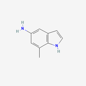 molecular formula C9H10N2 B3195466 7-甲基-1H-吲哚-5-胺 CAS No. 90868-09-0