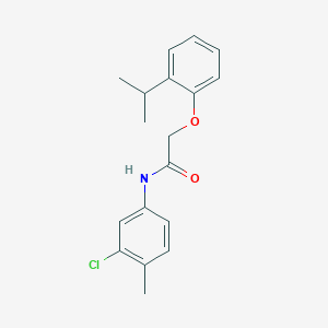 molecular formula C18H20ClNO2 B319549 N-(3-chloro-4-methylphenyl)-2-(2-isopropylphenoxy)acetamide 
