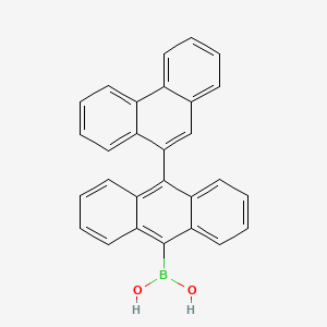 molecular formula C28H19BO2 B3195494 (10-(Phenanthren-9-yl)anthracen-9-yl)boronic acid CAS No. 911390-70-0