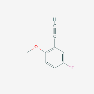 molecular formula C9H7FO B3195522 2-乙炔基-4-氟-1-甲氧基苯 CAS No. 912971-79-0