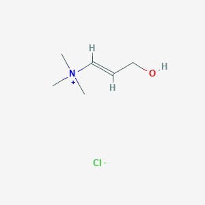 molecular formula C6H14ClNO B3195586 3-羟基-1-丙烯基-三甲基氯化铵 CAS No. 91725-36-9