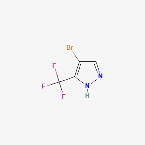 molecular formula C4H2BrF3N2 B3195596 4-溴-5-(三氟甲基)-1H-吡唑 CAS No. 918339-68-1