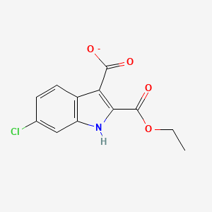 1H-Indole-2,3-dicarboxylic acid, 6-chloro-, 2-ethyl ester