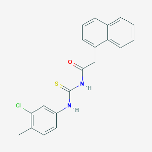 molecular formula C20H17ClN2OS B319563 N-{[(3-chloro-4-methylphenyl)amino]carbonothioyl}-2-(1-naphthyl)acetamide 