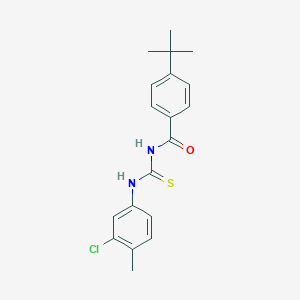 molecular formula C19H21ClN2OS B319564 4-tert-butyl-N-[(3-chloro-4-methylphenyl)carbamothioyl]benzamide 