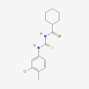 N-[(3-chloro-4-methylphenyl)carbamothioyl]cyclohexanecarboxamide