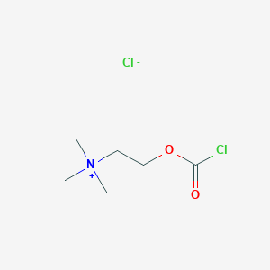 molecular formula C6H13Cl2NO2 B3195682 Ethanaminium, 2-[(chlorocarbonyl)oxy]-N,N,N-trimethyl-, chloride CAS No. 92442-84-7