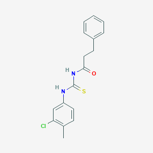 molecular formula C17H17ClN2OS B319569 N-[(3-chloro-4-methylphenyl)carbamothioyl]-3-phenylpropanamide 