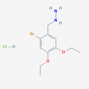 (2-Bromo-4,5-diethoxybenzyl)hydrazine hydrochloride