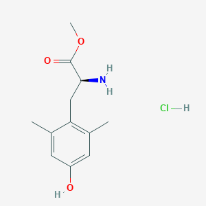 molecular formula C12H18ClNO3 B3195711 (S)-methyl 2-amino-3-(4-hydroxy-2,6-dimethylphenyl)propanoate hydrochloride CAS No. 928138-99-2