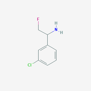 molecular formula C8H9ClFN B3195736 1-(3-氯苯基)-2-氟乙胺 CAS No. 929972-34-9