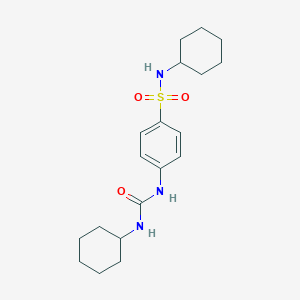 molecular formula C19H29N3O3S B319574 N-cyclohexyl-4-{[(cyclohexylamino)carbonyl]amino}benzenesulfonamide 