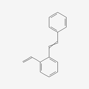 molecular formula C16H14 B3195788 Benzene, 1-ethenyl-2-(2-phenylethenyl)- CAS No. 93371-12-1