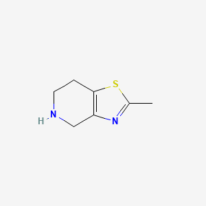 molecular formula C7H10N2S B3195799 2-Methyl-4,5,6,7-tetrahydrothiazolo[4,5-c]pyridine CAS No. 933722-13-5