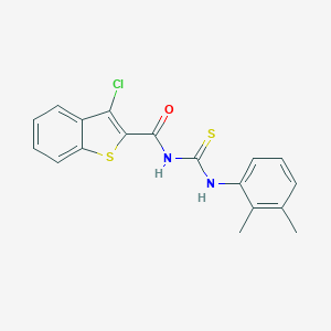 molecular formula C18H15ClN2OS2 B319582 3-chloro-N-[(2,3-dimethylphenyl)carbamothioyl]-1-benzothiophene-2-carboxamide 