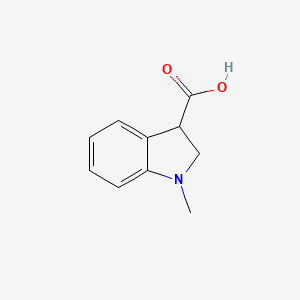 molecular formula C10H11NO2 B3195827 1-methyl-2,3-dihydro-1H-indole-3-carboxylic acid CAS No. 933755-01-2