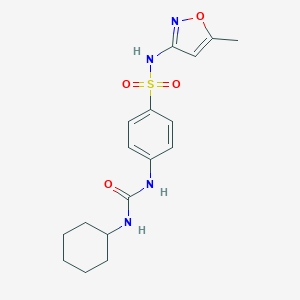 molecular formula C17H22N4O4S B319587 4-{[(cyclohexylamino)carbonyl]amino}-N-(5-methyl-3-isoxazolyl)benzenesulfonamide 