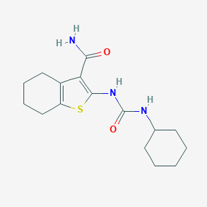 molecular formula C16H23N3O2S B319588 2-{[(Cyclohexylamino)carbonyl]amino}-4,5,6,7-tetrahydro-1-benzothiophene-3-carboxamide 