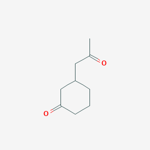 molecular formula C9H14O2 B3195902 3-Acetonylcyclohexanone CAS No. 937-45-1