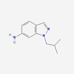 molecular formula C11H15N3 B3195916 1h-Indazol-6-amine,1-(2-methylpropyl)- CAS No. 938523-24-1