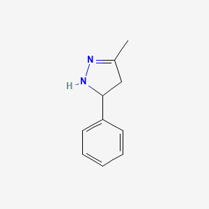 molecular formula C10H12N2 B3195919 3-methyl-5-phenyl-4,5-dihydro-1H-pyrazole CAS No. 939-03-7
