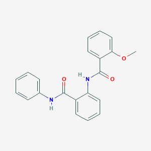 molecular formula C21H18N2O3 B319592 2-[(2-methoxybenzoyl)amino]-N-phenylbenzamide 