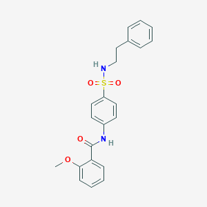 molecular formula C22H22N2O4S B319593 2-methoxy-N-(4-{[(2-phenylethyl)amino]sulfonyl}phenyl)benzamide 