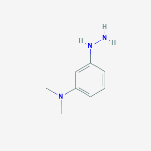 molecular formula C8H13N3 B3195934 Benzenamine, 3-hydrazinyl-N,N-dimethyl- CAS No. 940924-81-2