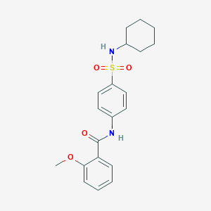 molecular formula C20H24N2O4S B319595 N-{4-[(cyclohexylamino)sulfonyl]phenyl}-2-methoxybenzamide 