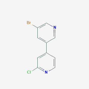 B3195951 5-Bromo-2'-chloro-3,4'-bipyridine CAS No. 942206-01-1