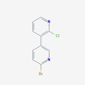 molecular formula C10H6BrClN2 B3195956 6'-Bromo-2-chloro-3,3'-bipyridine CAS No. 942206-03-3