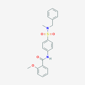 molecular formula C22H22N2O4S B319596 N-(4-{[benzyl(methyl)amino]sulfonyl}phenyl)-2-methoxybenzamide 