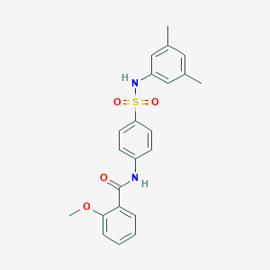 molecular formula C22H22N2O4S B319599 N-(4-{[(3,5-dimethylphenyl)amino]sulfonyl}phenyl)-2-methoxybenzamide 