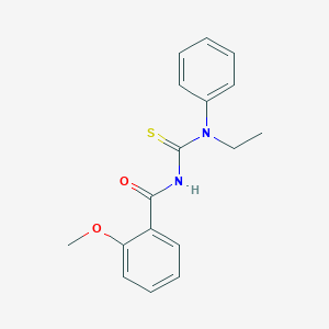 molecular formula C17H18N2O2S B319605 N-[ethyl(phenyl)carbamothioyl]-2-methoxybenzamide 