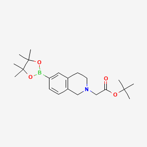 Tert-butyl 2-(6-(4,4,5,5-tetramethyl-1,3,2-dioxaborolan-2-YL)-3,4-dihydroisoquinolin-2(1H)-YL)acetate