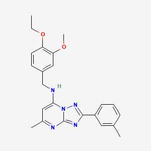 molecular formula C23H25N5O2 B3196082 N-(4-Ethoxy-3-methoxybenzyl)-5-methyl-2-(3-methylphenyl)-[1,2,4]triazolo[1,5-a]pyrimidin-7-amine CAS No. 951494-27-2