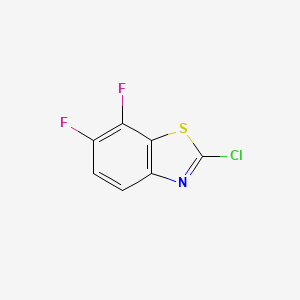 molecular formula C7H2ClF2NS B3196199 2-Chloro-6,7-difluorobenzo[d]thiazole CAS No. 960535-40-4