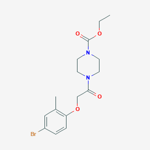 molecular formula C16H21BrN2O4 B319620 Ethyl 4-[(4-bromo-2-methylphenoxy)acetyl]-1-piperazinecarboxylate 