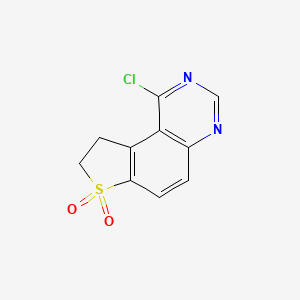 molecular formula C10H7ClN2O2S B3196210 1-Chloro-8,9-dihydrothieno[3,2-f]quinazoline 7,7-dioxide CAS No. 960589-48-4