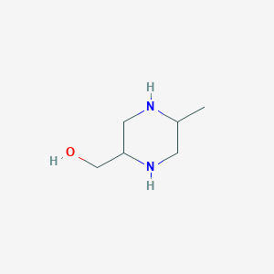 molecular formula C6H14N2O B3196257 (5-Methyl-2-piperazinyl)methanol CAS No. 98275-69-5